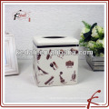 ceramic facial tissue box with crackle glaze